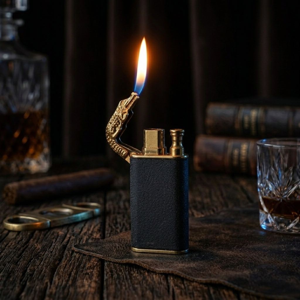 Double Fire Crocodile Lighter